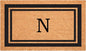 Calloway Mills 152961830N Black Border 18" x 30" Monogram Doormat by Callowaymills