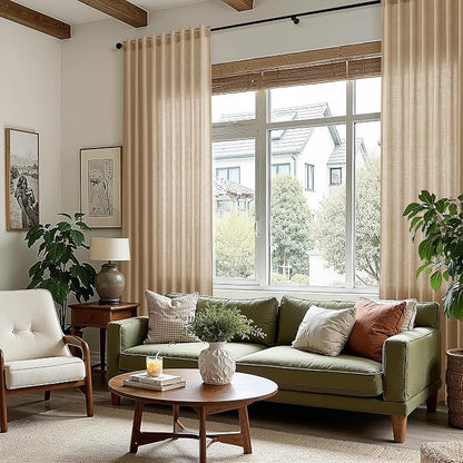Sand Beige Curtains 102 Inches Long - Image 7