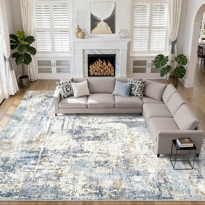 LOONGRUG 12x15 Area Rug Washable Large Neutral Modern Living Room Rugs | by LOONGRUG