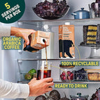 Wandering Bear Straight Black Organic Cold Brew Coffee, 32 fl oz, 3 pack - Extra Strong, Smooth, Organic, Unsweetened, Shelf-Stable, Ready to Drink Iced Coffee