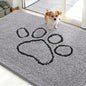 OLANLY Dog Door Mat for Muddy Paws 48x30, Paw Print Design Chenille Mud Mat | by OLANLY