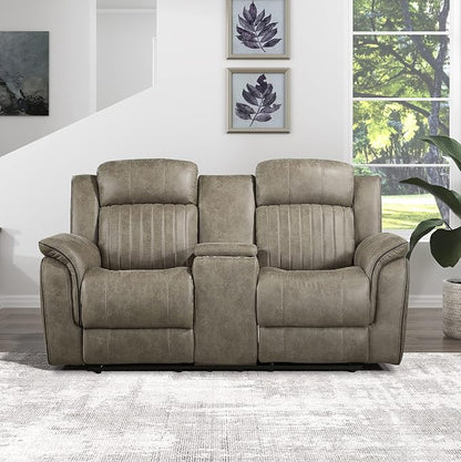 Lexicon 74" W Manual Double Reclining Loveseat by Lexicon
