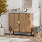 Modern Sideboard Storage Cabinet: Geometric Pattern Wooden Buffet by LIFESKY