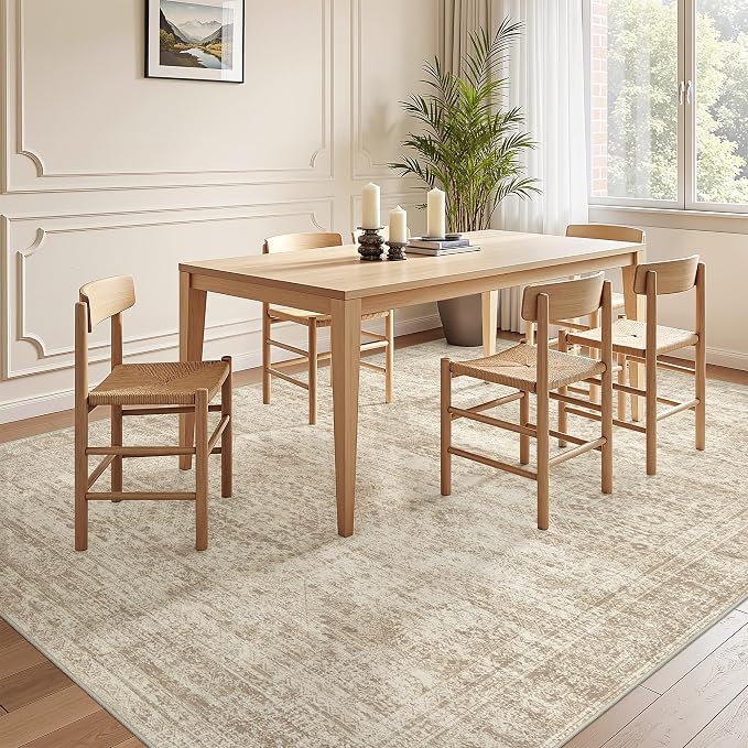 6x9 Area Rugs for Living Room, Large Washable Rug, Dining Room, Low Pile - Image 5