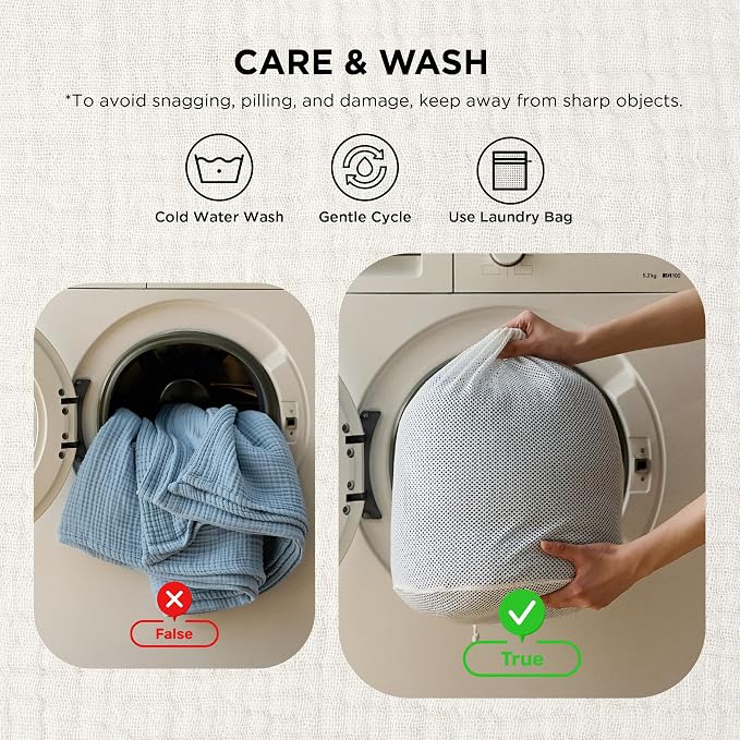 Bedsure 100% Cotton Muslin Blankets - Image 6