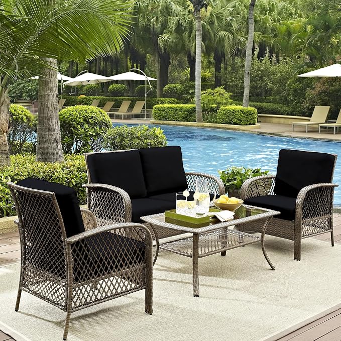 12Pcs Outdoor Cushion Covers, Elastic Patio Cushion Covers | Washable, - Image 6