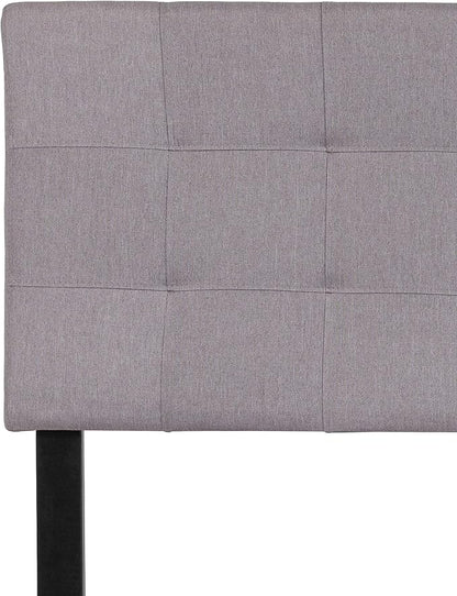 Flash Furniture Bedford Tufted Upholstered Full Size Headboard in Light Gray - Image 5