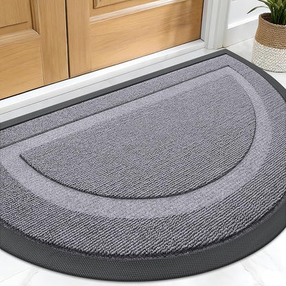 OLANLY Half Circle Front Door Mat Outside 33x21 All-Season Rubber Doormat | by OLANLY
