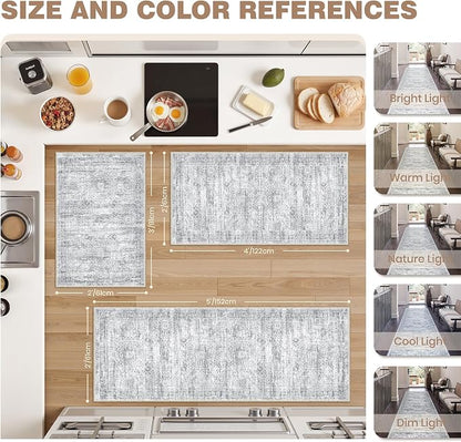 Kitchen Rugs Sets of 2, 2x3 2x4 Rug Runner, Dining Room, Soft Runner Rug - Image 2