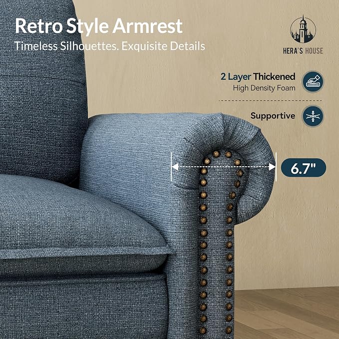 HERA'S HOUSE 73.2" Mid-Century Modern Loveseat, Oversized Sectional Couch - Image 6