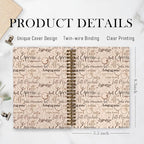 Coffee Themed Spiral Notebook, Coffee Gifts for Women, Coffee Tasting Journal Notebook, Coffee Notebooks for School Work, Coffee Lover Office Supplies Gifts for Women Men, 5.5x8.3 Inch