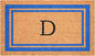 Calloway Mills 152971830D Blue Border 18" x 30" Monogram Doormat by Callowaymills