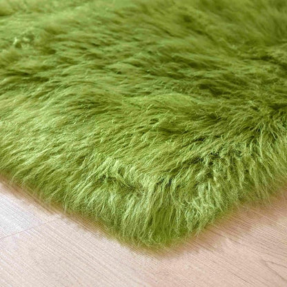 Goolela Lime Green Area Rug 6x9 Fuzzy Fluffy Furry Shag Rug - Image 7