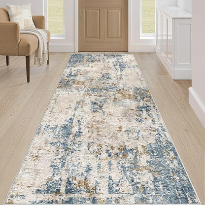 LOONGRUG Runner Rug 3x8 Washable Non-Slip Kitchen Neutral Modern Rug | Abstract - Image 4
