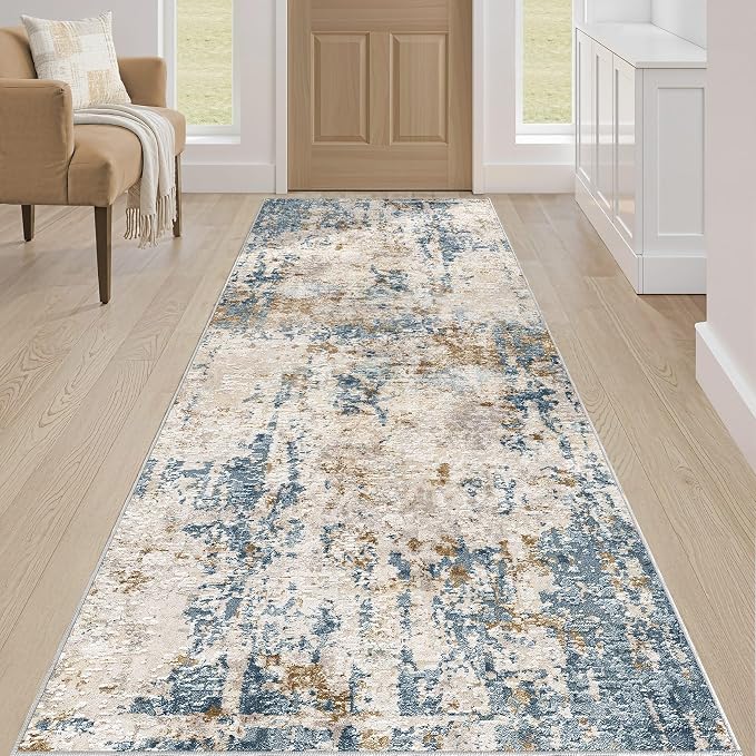 LOONGRUG Runner Rug 3x10 Washable Non-Slip Kitchen Neutral Modern Rug | - Image 4
