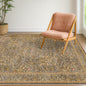 Vintage Brown 4x6 Area Rugs for Large Entryway, Bedroom Beside Rug, Non-Slip by HazoHaus