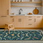 Brown and Green Kitchen Sink Runner Rug 2x5 by HazoHaus