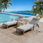 GarveeLife 2-Piece Rattan Patio Folding Chaise Lounge, 5-Position Adjustable by GarveeLife