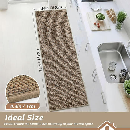BEQHAUSE Kitchen Runner Rugs 24"x72", Kitchen Mats - Image 2