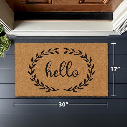 Barnyard Designs Natural Coco Coir Non-Slip Doormat | Heavy-Duty Welcome Mat - Image 3