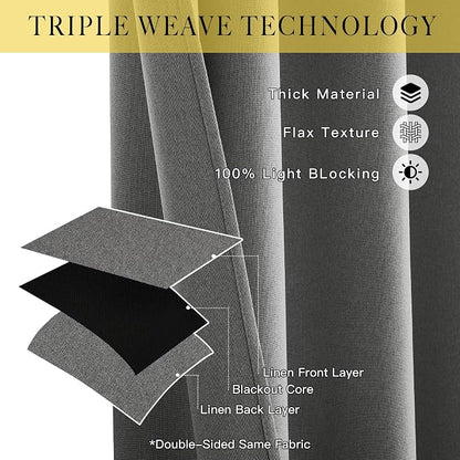 NICETOWN 100% Blackout Curtains - Image 2