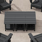 SERWALL Adirondack Table Set of 6, Outdoor Side Table- Gray by SERWALL