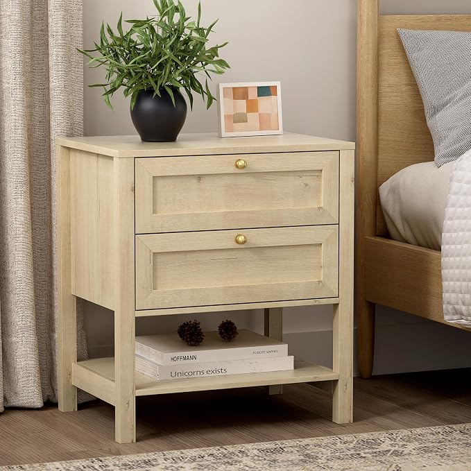 EYYTHUNG Farmhouse Nightstand Set of 2, Wooden Farmhouse Floor Night Stand - Image 5