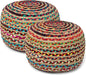 REDEARTH · Round Pouf Ottoman by REDEARTH