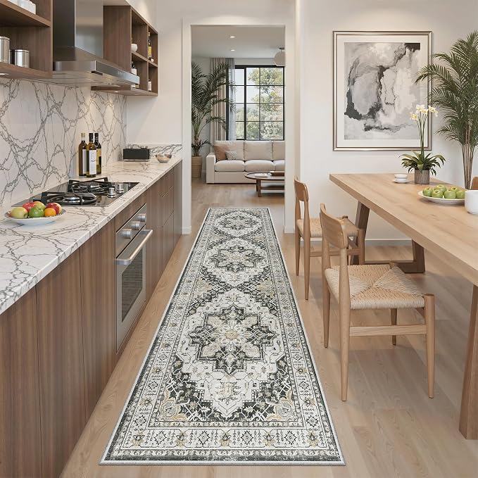 Madane Hallway Runner Rug 2x8 Washable Kitchen Rugs Non-Slip, Soft Ultra-Thin by Madane
