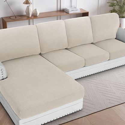 H.VERSAILTEX Sectional Couch Covers 8 Pieces Stretch Sofa Cover by HVERSAILTEX