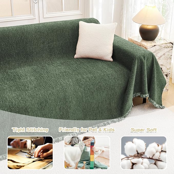 MYSKY HOME Couch Cover for Sofa Couch Covers for Pets, Non Slip Dogs Furniture - Image 3
