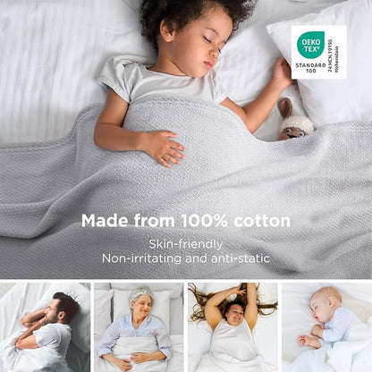 Bedsure GentleSoft 100% Cotton Blanket Queen Size - Image 2