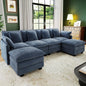107" Cloud Couch Sectional, U Shaped Modular Sectional Sofa, 4-Seat Deep Seat by Hanherry