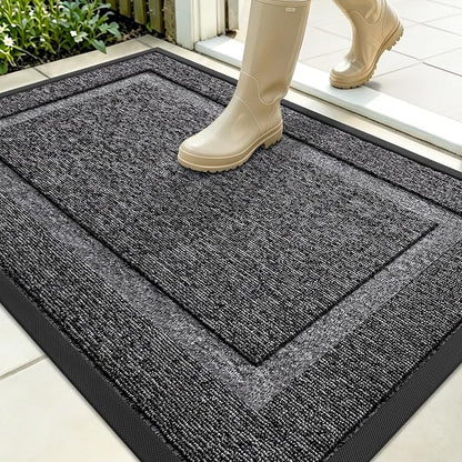 OLANLY Front Door Mat Outside 35x23, All-Season Heavy-Duty Rubber Doormat | by OLANLY