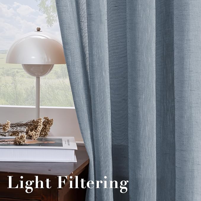 H.VERSAILTEX Linen Curtains Flax Linen Blended Curtain Panels - Image 5
