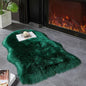 AMTOVO Faux Fur Rug, Dark Green Small Area Rug, Fluffy Sheepskin Rug, Fuzzy by AMTOVO