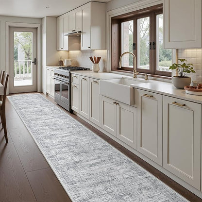 2'6 x 16' Runner Rug Non Slip, Washable Kitchen Rugs, Living Room, Extra Long - Image 4