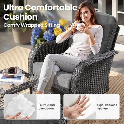 ovios 7-Piece Patio Furniture Set, Outdoor Wicker Sofa - Image 6