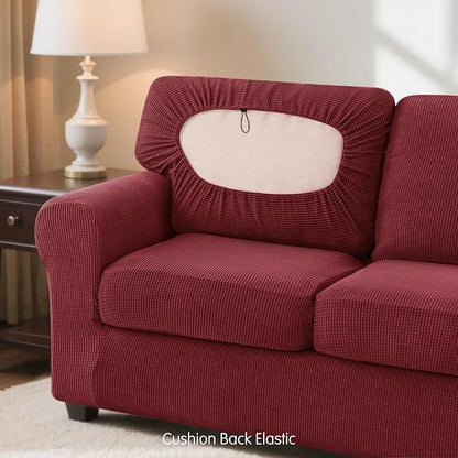 SUBRTEX 7 Pieces Stretch Sofa Slipcover Sets Couch Cover Sets Backrest Cushion - Image 7