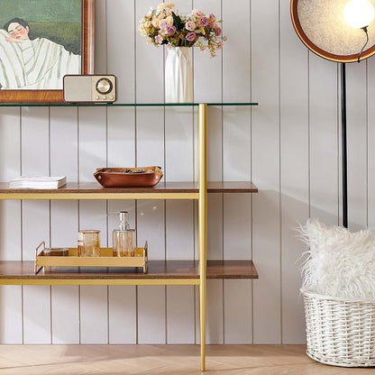 LumFurn Glass Console Table for Living Room, Foyer & Entrance, H41 x W14 x - Image 6