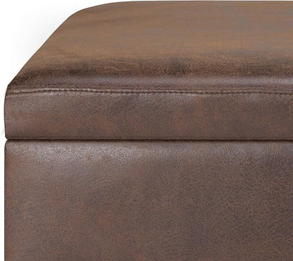SIMPLIHOME Owen Small Rectangular Storage Ottoman - Image 6
