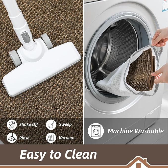 BEQHAUSE Kitchen Rugs and Mats 2PCS Non-Slip, Machine Washable Rugs - Image 6