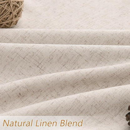 Oatmeal 100% Blackout Curtains 84 Inch Length 2 Panels Set - Image 3