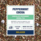 Tiesta Tea - Cozy Peppermint Cocoa, Loose Leaf, Chocolate Peppermint Herbal Tea, Premium Blend, Non Caffeinated, Make Hot or Iced Tea & Up to 50 Cups - 3 Ounce Refillable Tin