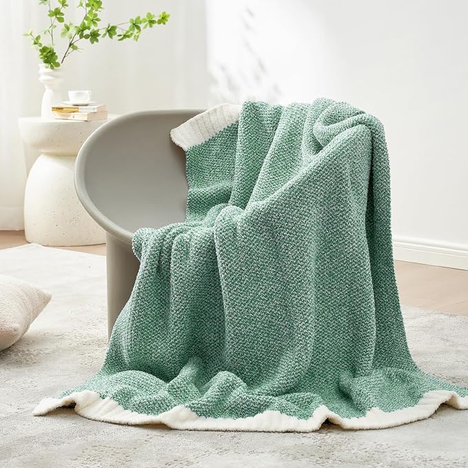 Snuggle Sac Green Throw XL Blanket 50x70, Super Soft Warm Blankets Oversized - Image 2