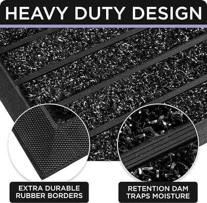 ubdyo Extra Durable Door Mat Outside Entrance | Dirt Trapping, Non-Slip Backing - Image 4