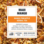 Tiesta Tea - Maui Mango, Loose Leaf, Mango Pineapple Herbal Tea, Premium Non-Caffeinated Fruit Blend, Makes Hot or Iced & Brews Up to 250 Cups - 16oz Bulk Pouch & 5.5oz Refillable Tin Combo