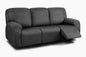 ULTICOR 8-Pieces Recliner Sofa Covers, Yarn Dyed Stretch Reclining Couch Covers by ULTICOR