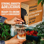 Wandering Bear Organic Hazelnut Cold Brew Coffee On Tap, 96 fl oz - Extra Strong, Bold, Smooth, Unsweetened, Shelf-Stable, Ready to Drink, Gluten Free, & Vegan, Iced Cold Brewed Coffee Drinks