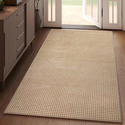 3x5 ft Area Rug Entryway Runner Kitchen Rugs Non Slip Washable Brown | Boho by YDKGL